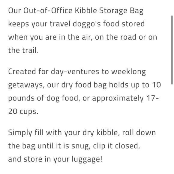 ROVERLUND Out of Office Kibble Storage Bag in Camouflage New with tags! - Picture 2 of 6